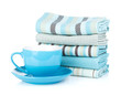 Foto: Kitchen towels and coffee cup Kitchen towels and coffee cup