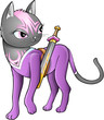Ninja Warrior Cat Vector Art
