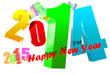 Annum to 2014 drifting various in the air in the background