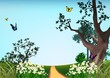 Summer Landscape - Cartoon Background