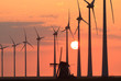 Windmill sunset