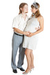 Portrait of a happy young pregnant woman with her husband