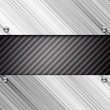 Illustration: Metallic plate with screws Metallic plate with screws