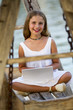 Girl with netbook