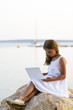 Girl with netbook
