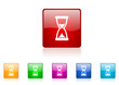 time vector glossy web icon set