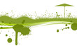 Grüne Wiese mit Schirm