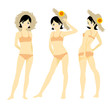 水着の女性