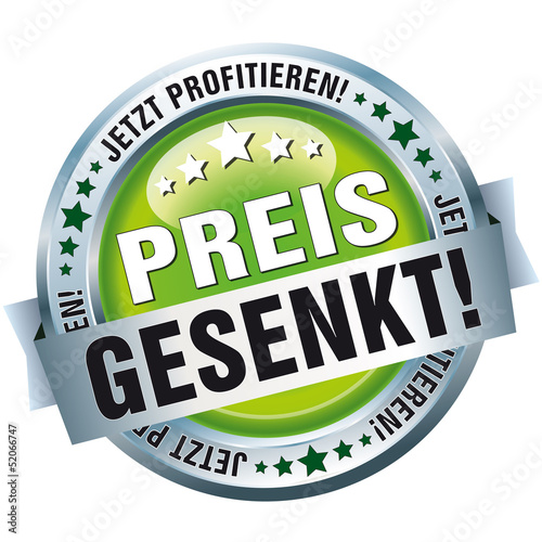 Vector: Button - Preis gesenkt! Button - Preis gesenkt!
