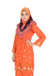 Young Muslim woman in head scarf with modern clothes