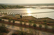 Aerial photo of solar power plant.