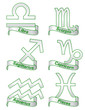 Zodiac signs on a white background
