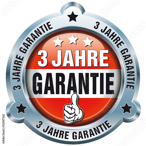 Vector: Button - 3 Jahre Garantie Button - 3 Jahre Garantie