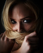 Blonde adult woman