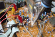 Soldering iron working on electronic boards