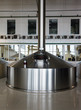 Steel fermentation vats on brewer factory