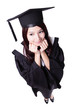 Happy graduate student girl