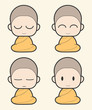 Buddhist Monk cartoon