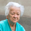 Old sad woman