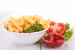 french fries and ketchup