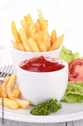 Photo: french fries and ketchup french fries and ketchup