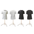 Empty black and white shirts design.