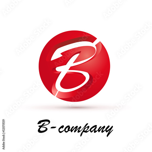 Vector: Vector Logo spherical letter B 3d Vector Logo spherical letter B 3d