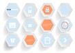 Vector abstract background Hexagon. Web Design