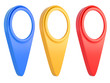 Illustration: Set of pins. 3d image Set of pins. 3d image