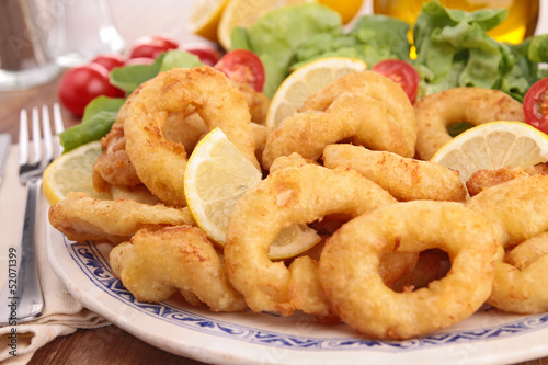 Photo: fried calamari rings fried calamari rings