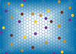 abstract background with hexagonal combs