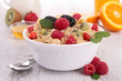 Photo: bowl of porridge and berry bowl of porridge and berry