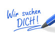 Wir suchen DICH! blau