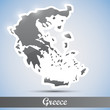 shiny icon in form of Greece