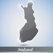 shiny icon in form of Finland