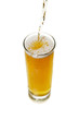 Beer in glass isolated on white background
