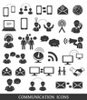Set of communication icons.