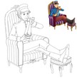 The page with exercises for kids - coloring book