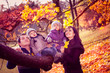 family in the autumn park