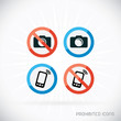 Prohibited Icons Illustration, Sign, Symbol, Button, Badge
