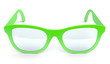 Grenn spectacles on white