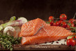 salmon fish with vegetables and spice