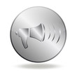 icône communication rond silver