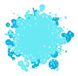Farbklecks Wasser blau