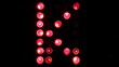 Real light board in operation. Shows letters.