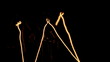 Real light bulb flickering. Macro.