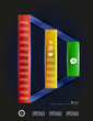 Infographic stripes modern design template