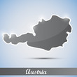shiny icon in form of Austria