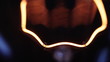 Incandescence thread. Macro.