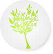 Vector: Tree on round background Tree on round background